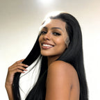 liso Peruca frontal de renda 13*4 cabelo 100% humano natural repartição livre 75cm 80cm envio imediato