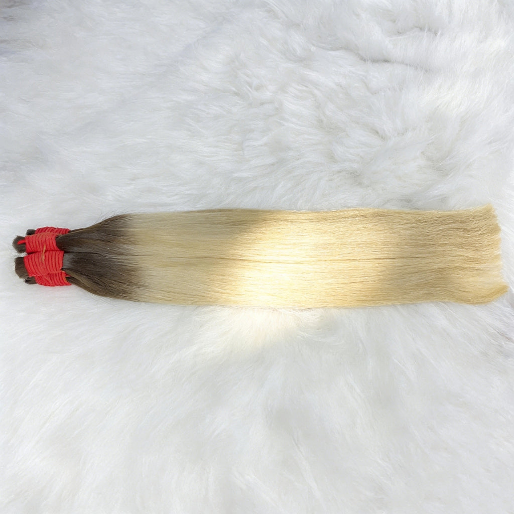 Cabelo vietnamita liso natural Loiro Raiz Esfumada 100g cabelo 100% humano 55cm, 65cm 75cm,  mega hair envio imediato
