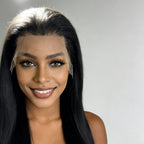 liso Peruca frontal de renda 13*4 cabelo 100% humano natural repartição livre 75cm 80cm envio imediato