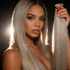 Cabelo vietnamita Loiro Mesclado liso natural cabelo 100% humano mega hair 55cm, 65cm 75cm,  100g-300g Pode ser enviado imediatamente