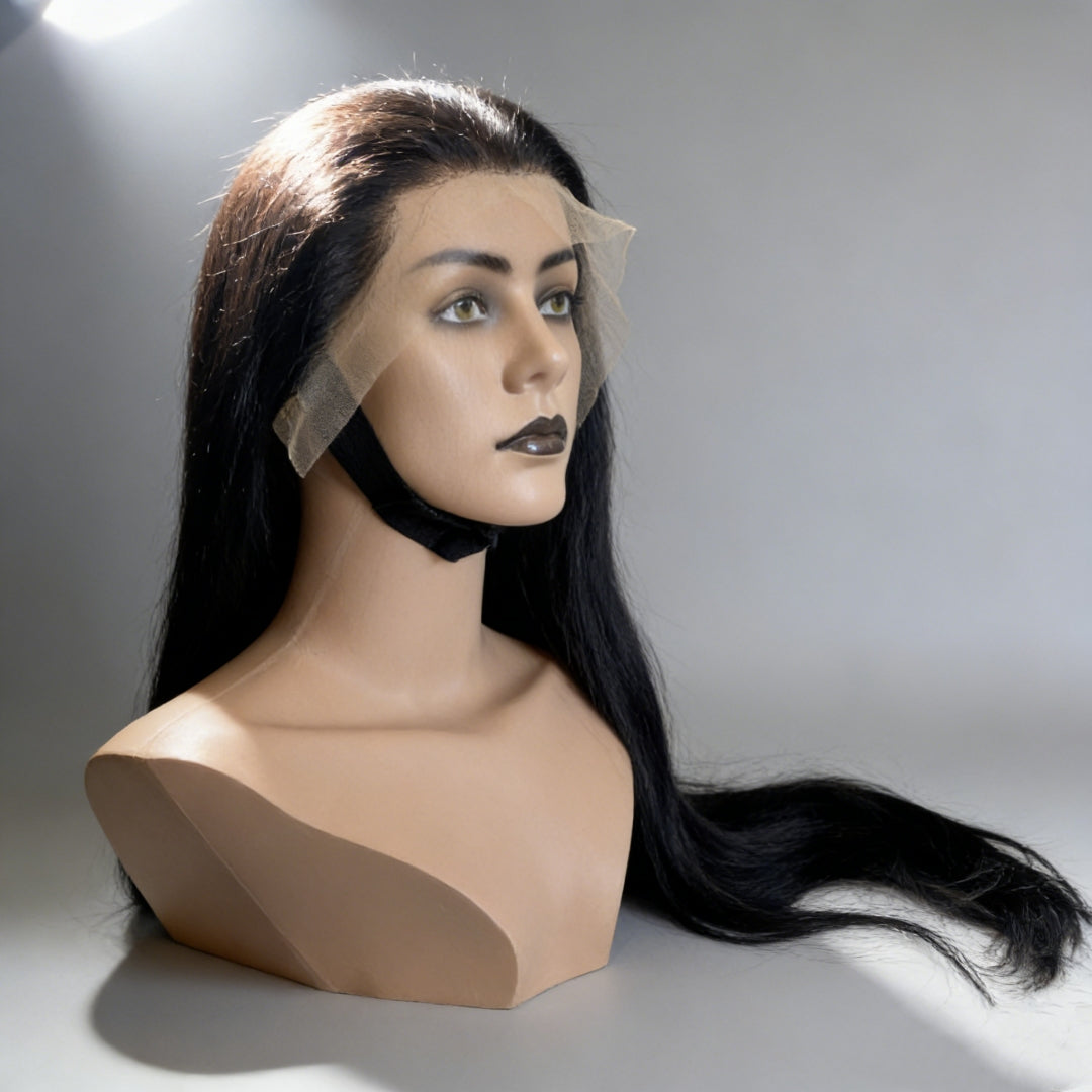 liso Peruca frontal de renda 13*4 cabelo 100% humano natural repartição livre 75cm 80cm envio imediato