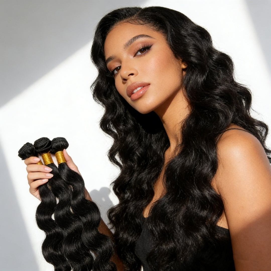 Cabelo birmanês ondulado Na Tela 50g Cabelo 100% Humano 45cm 55cm 65cm 70cm mega hair envio imediato