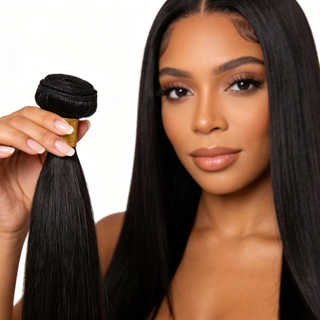 Cabelo birmanês liso Na Tela 50g Cabelo 100% Humano 45cm 55cm 65cm 70cm mega hair envio imediato