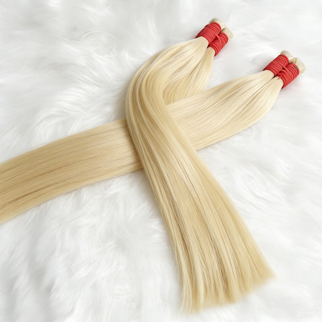 Cabelo vietnamita liso natural loiro 100g cabelo 100% humano 55cm, 65cm 75cm mega hair envio imediato