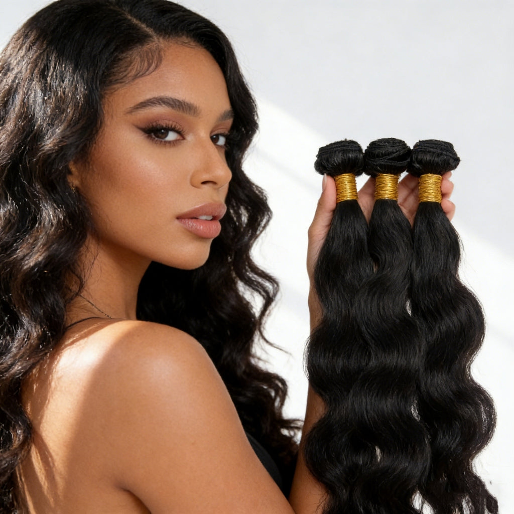 Cabelo birmanês ondulado Na Tela 50g Cabelo 100% Humano 45cm 55cm 65cm 70cm mega hair envio imediato