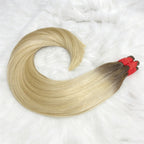 Cabelo vietnamita liso natural Loiro Raiz Esfumada 100g cabelo 100% humano 55cm, 65cm 75cm,  mega hair envio imediato