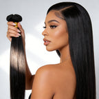 Cabelo birmanês liso Na Tela 50g Cabelo 100% Humano 45cm 55cm 65cm 70cm mega hair envio imediato