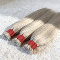 Cabelo vietnamita Loiro Mesclado liso natural cabelo 100% humano mega hair 55cm, 65cm 75cm,  100g-300g Pode ser enviado imediatamente