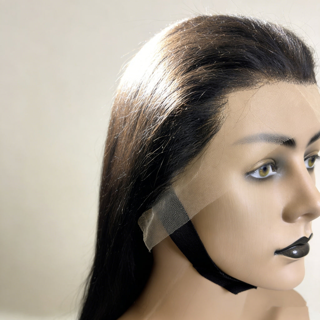 liso Peruca frontal de renda 13*4 cabelo 100% humano natural repartição livre 75cm 80cm envio imediato