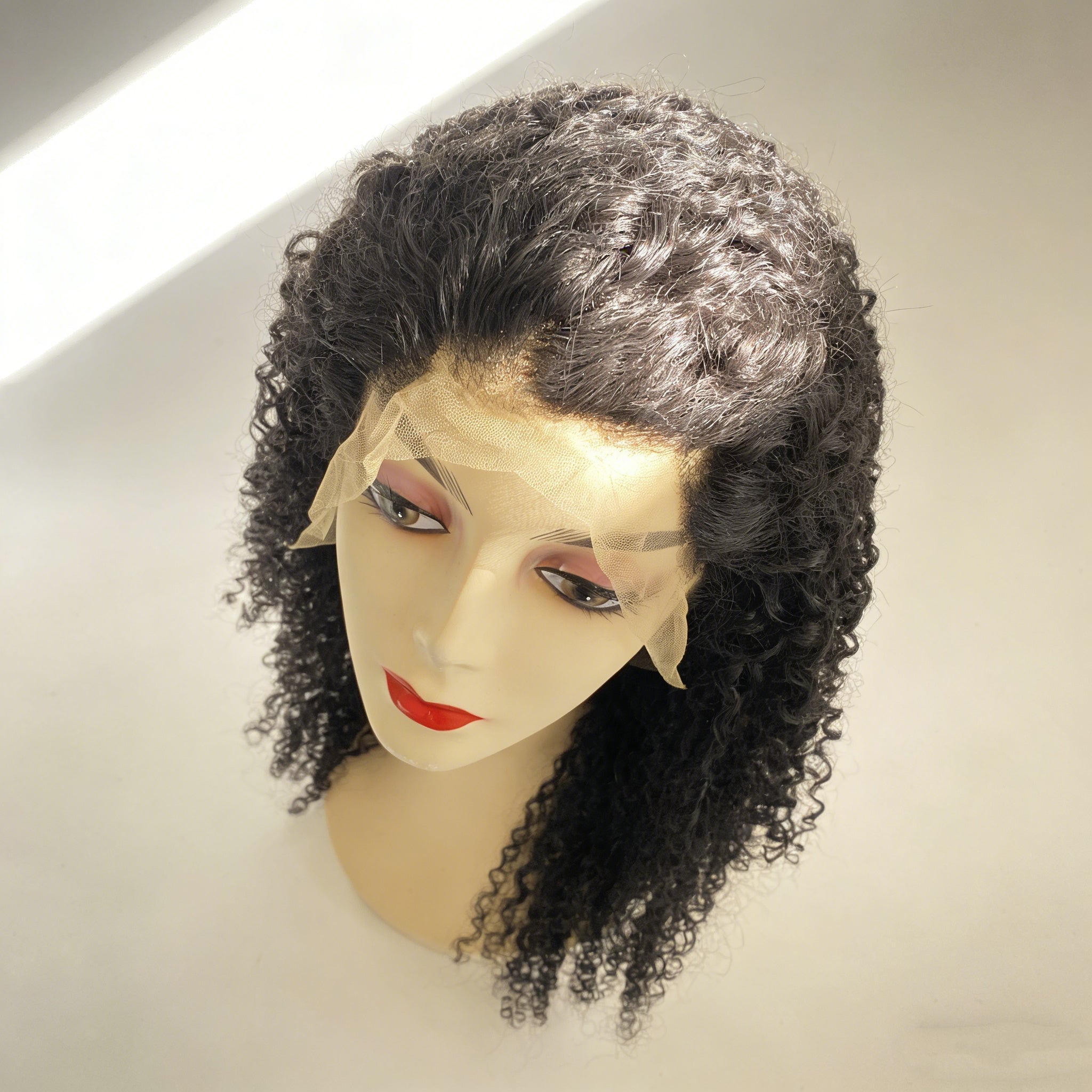 cacheado Peruca frontal de renda 13*4 cabelo 100% humano natural repartição livre 65cm envio imediato