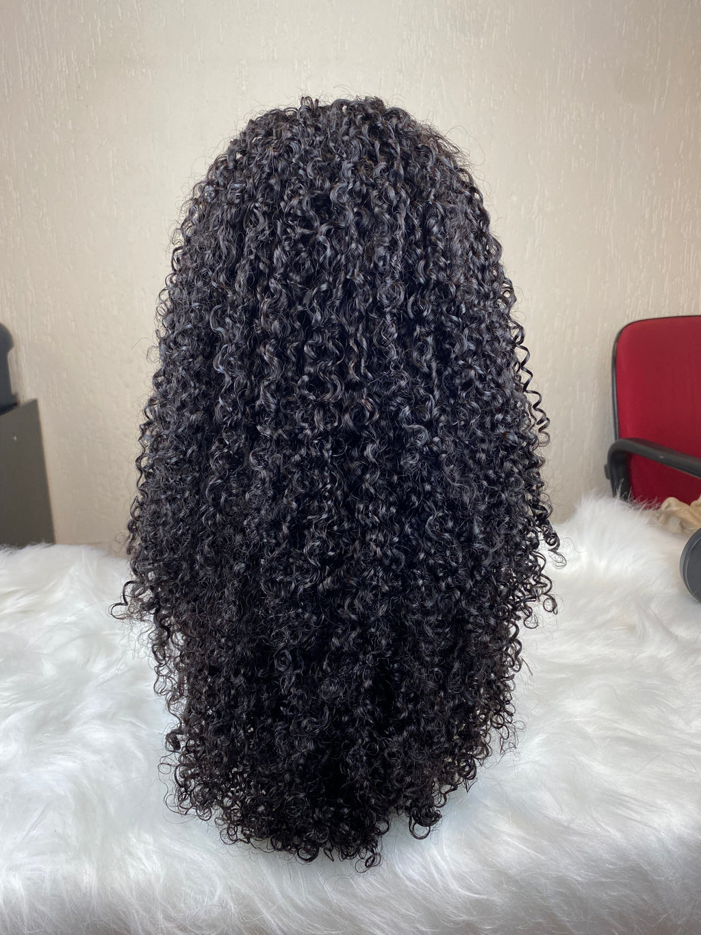 cacheado Peruca frontal de renda 13*4 cabelo 100% humano natural repartição livre 65cm envio imediato