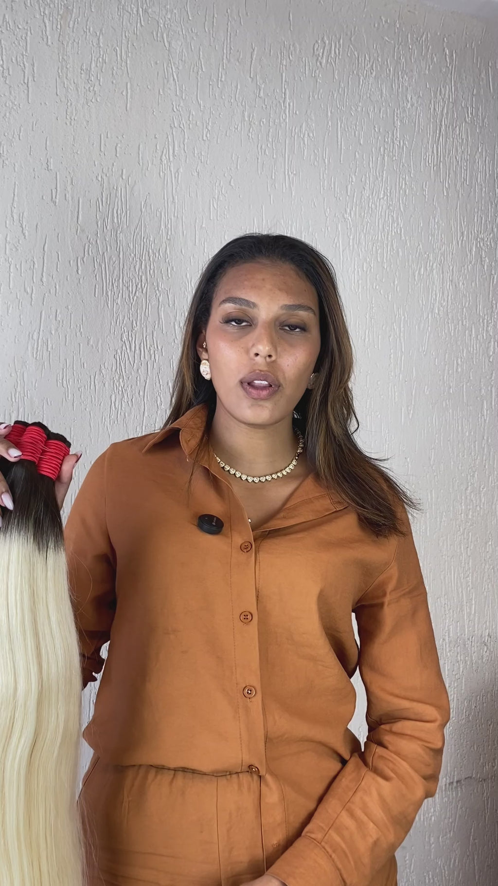 Cabelo vietnamita liso natural Loiro Raiz Esfumada 100g cabelo 100% humano 55cm, 65cm 75cm,  mega hair envio imediato